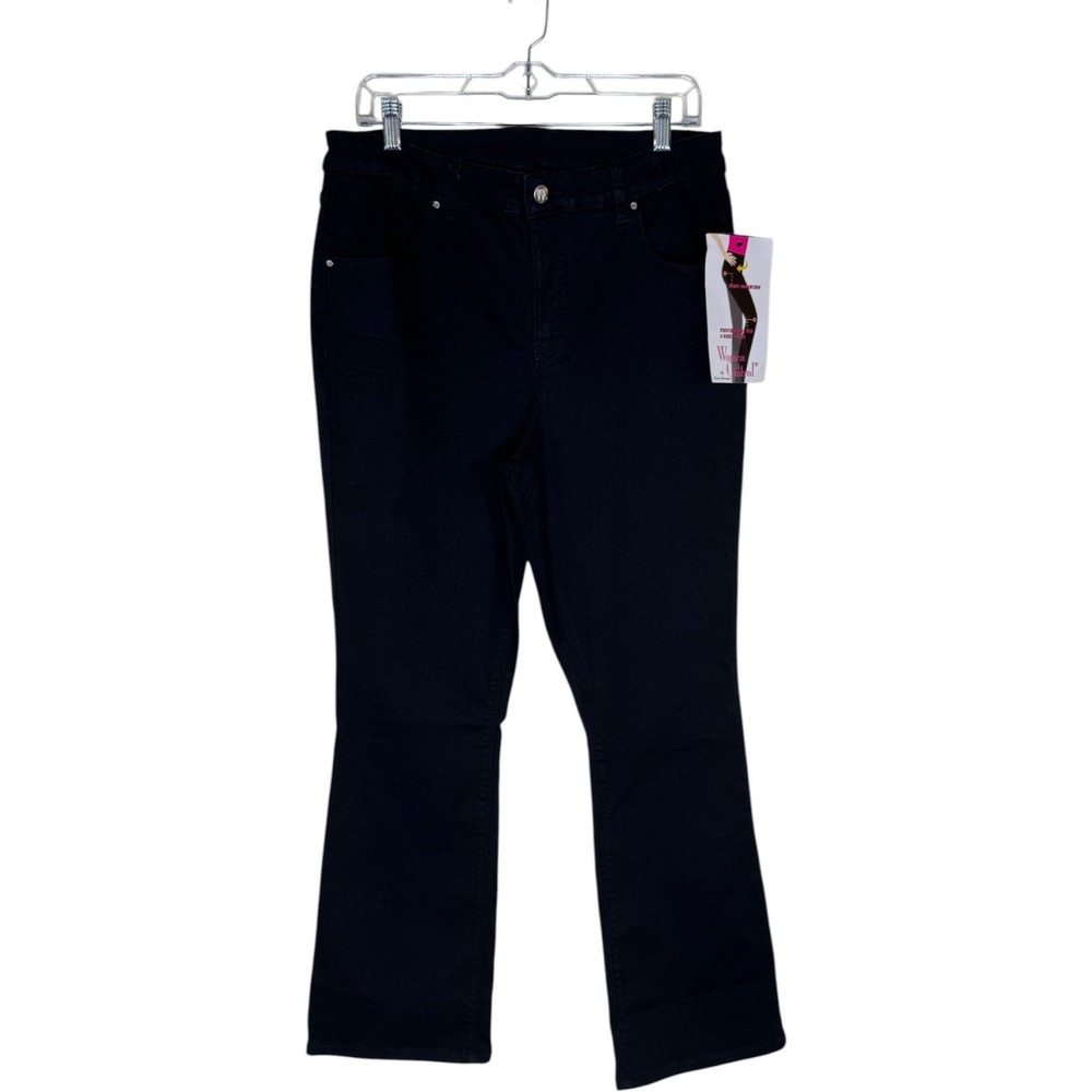 Women with Control Contour Curves Jeans‎ Women 14 Black New Stretch A702769